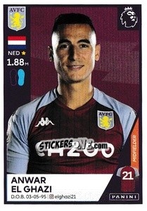 Sticker Anwar El Ghazi - Premier League Inglese 2020-2021 - Panini