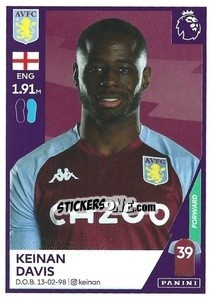 Cromo Keinan Davis - Premier League Inglese 2020-2021 n. 75 - Panini