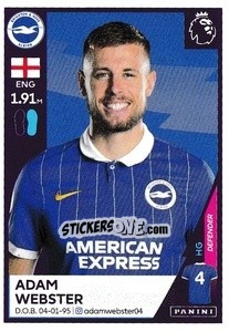 Sticker Adam Webster - Premier League Inglese 2020-2021 - Panini