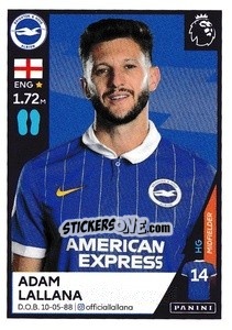 Cromo Adam Lallana - Premier League Inglese 2020-2021 - Panini