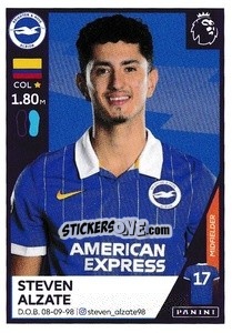 Figurina Steven Alzate - Premier League Inglese 2020-2021 - Panini