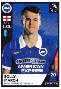 Figurina Solly March - Premier League Inglese 2020-2021 - Panini