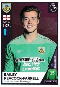 Sticker Bailey Peacock-Farrell - Premier League Inglese 2020-2021 - Panini
