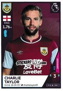 Cromo Charlie Taylor - Premier League Inglese 2020-2021 - Panini