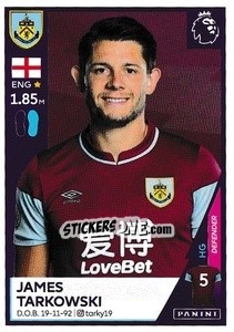 Sticker James Tarkowski - Premier League Inglese 2020-2021 n. 116 - Panini