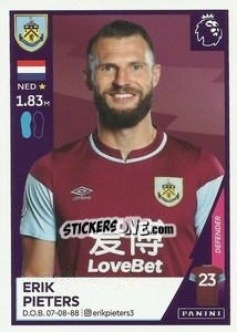 Sticker Erik Pieters - Premier League Inglese 2020-2021 - Panini