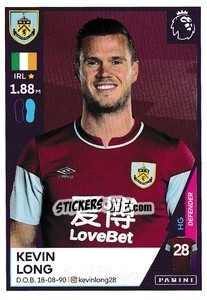 Cromo Kevin Long - Premier League Inglese 2020-2021 - Panini