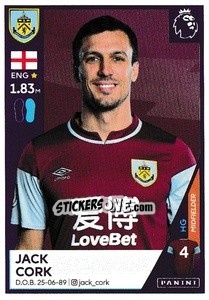 Cromo Jack Cork - Premier League Inglese 2020-2021 - Panini