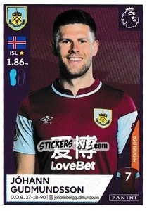 Figurina Jóhann Gudmundsson - Premier League Inglese 2020-2021 - Panini