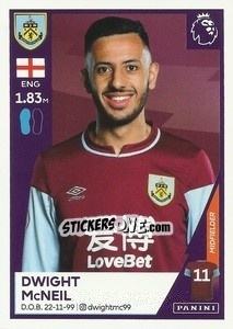 Cromo Dwight McNeil - Premier League Inglese 2020-2021 - Panini