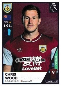 Cromo Chris Wood - Premier League Inglese 2020-2021 - Panini