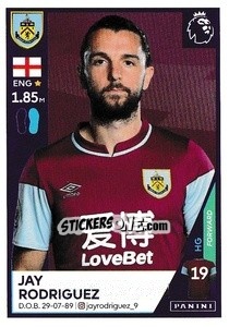 Sticker Jay Rodriguez - Premier League Inglese 2020-2021 n. 132 - Panini