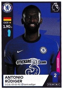 Sticker Antonio Rüdiger - Premier League Inglese 2020-2021 n. 142 - Panini