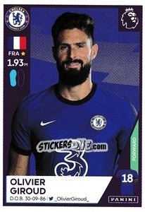 Sticker Olivier Giroud - Premier League Inglese 2020-2021 n. 161 - Panini