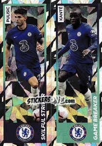 Sticker Christian Pulisic / N'Golo Kanté - Premier League Inglese 2020-2021 n. 166 - Panini