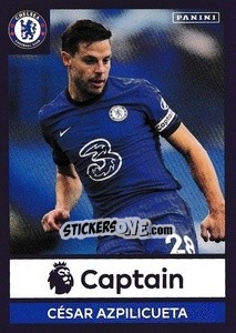 Sticker César Azpilicueta (Captain) - Premier League Inglese 2020-2021 n. 167 - Panini