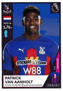 Cromo Patrick van Aanholt - Premier League Inglese 2020-2021 n. 172 - Panini