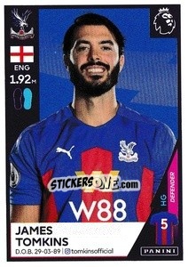 Sticker James Tomkins - Premier League Inglese 2020-2021 - Panini