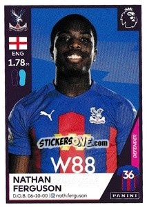 Sticker Nathan Ferguson - Premier League Inglese 2020-2021 n. 178 - Panini