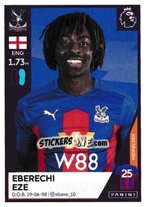 Sticker Eberechi Eze - Premier League Inglese 2020-2021 n. 186 - Panini