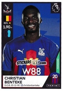 Sticker Christian Benteke - Premier League Inglese 2020-2021 n. 190 - Panini