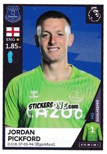 Sticker Jordan Pickford - Premier League Inglese 2020-2021 n. 198 - Panini