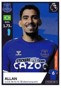 Sticker Allan - Premier League Inglese 2020-2021 n. 208 - Panini