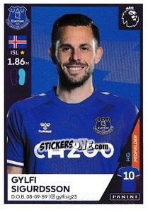 Figurina Gylfi Sigurðsson - Premier League Inglese 2020-2021 - Panini