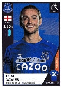 Figurina Tom Davies - Premier League Inglese 2020-2021 - Panini