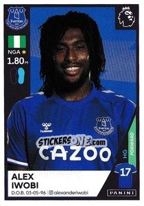 Cromo Alex Iwobi - Premier League Inglese 2020-2021 - Panini