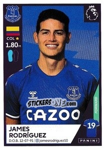 Sticker James Rodríguez - Premier League Inglese 2020-2021 - Panini