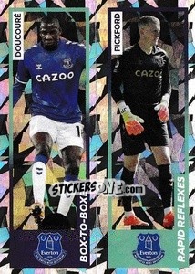 Figurina Abdoulaye Doucouré / Jordan Pickford - Premier League Inglese 2020-2021 - Panini