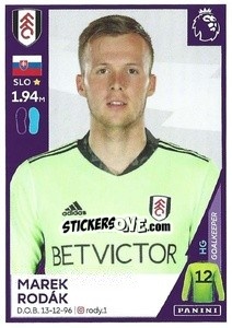 Sticker Marek Rodák - Premier League Inglese 2020-2021 - Panini