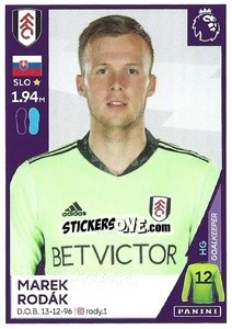 Sticker Marek Rodák - Premier League Inglese 2020-2021 n. 228 - Panini