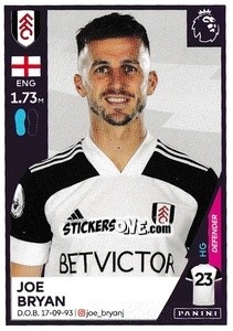 Figurina Joe Bryan - Premier League Inglese 2020-2021 - Panini