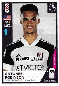 Cromo Antonee Robinson - Premier League Inglese 2020-2021 - Panini