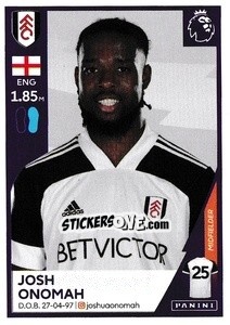 Cromo Josh Onomah - Premier League Inglese 2020-2021 n. 243 - Panini