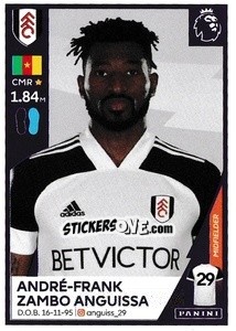 Sticker André-Frank Zambo Anguissa - Premier League Inglese 2020-2021 - Panini