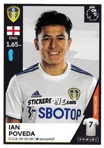 Sticker Ian Poveda - Premier League Inglese 2020-2021 n. 268 - Panini