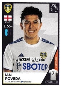 Cromo Ian Poveda - Premier League Inglese 2020-2021 - Panini