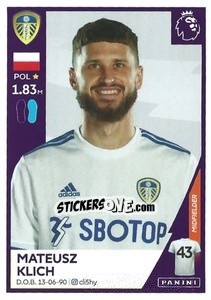 Sticker Mateusz Klich - Premier League Inglese 2020-2021 - Panini