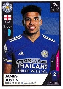 Sticker James Justin - Premier League Inglese 2020-2021 n. 287 - Panini