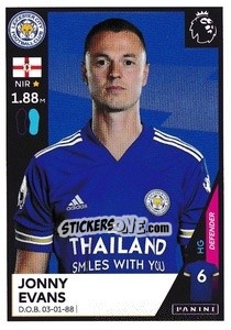 Sticker Jonny Evans - Premier League Inglese 2020-2021 - Panini