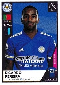 Sticker Ricardo Pereira - Premier League Inglese 2020-2021 n. 292 - Panini