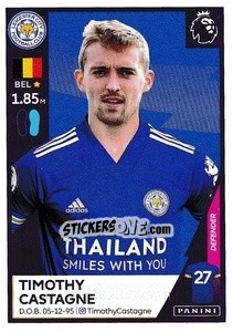 Cromo Timothy Castagne - Premier League Inglese 2020-2021 - Panini