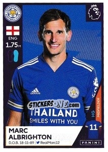Sticker Marc Albrighton - Premier League Inglese 2020-2021 n. 298 - Panini