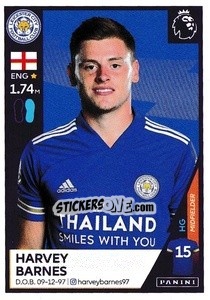 Sticker Harvey Barnes - Premier League Inglese 2020-2021 - Panini