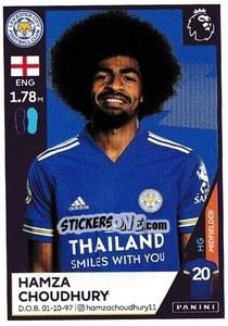 Figurina Hamza Choudhury - Premier League Inglese 2020-2021 n. 301 - Panini