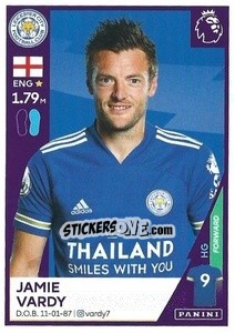 Figurina Jamie Vardy - Premier League Inglese 2020-2021 - Panini