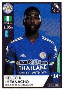 Sticker Kelechi Iheanacho - Premier League Inglese 2020-2021 n. 306 - Panini